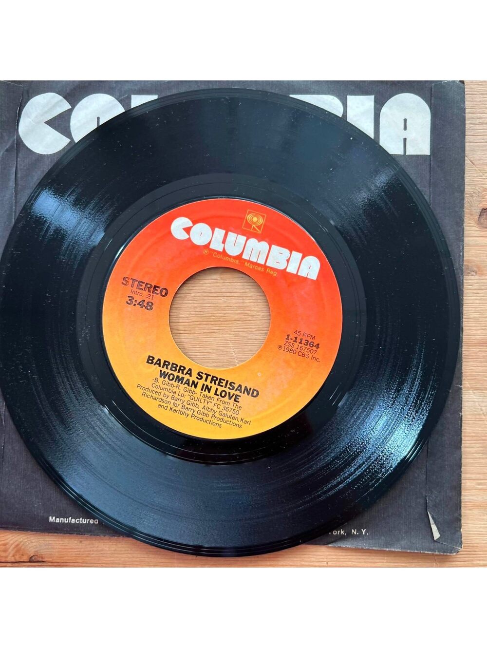 Barbra Streisand - Woman in Love/Run Wild 45rpm VG+ R08